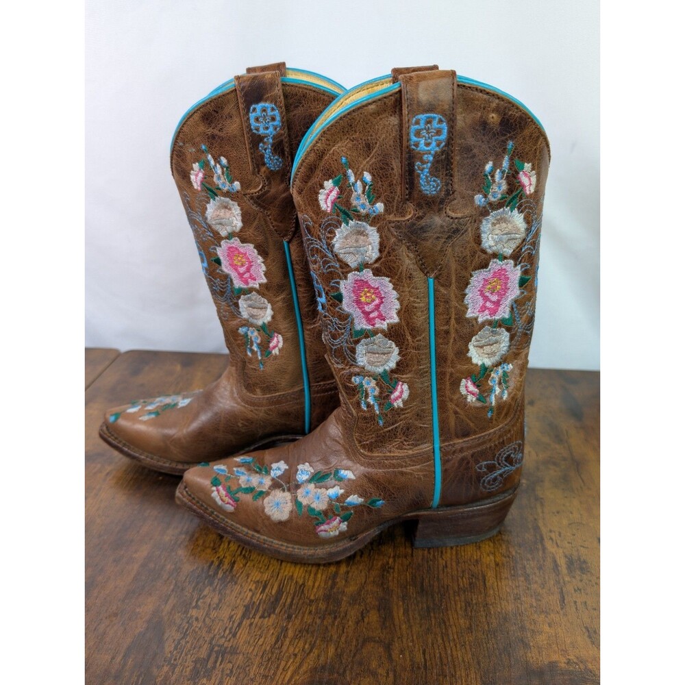 Girls Size 13 Macie Bean Rose Garden Embroidered Boots